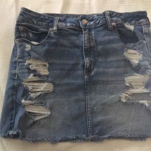 Denim mini skirt